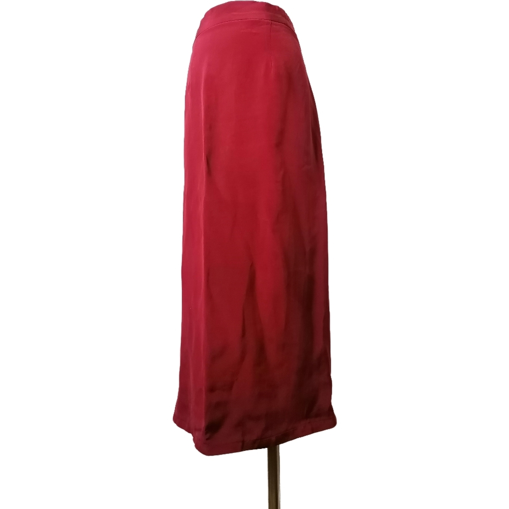 🌹 XL, dark ted silk skirt